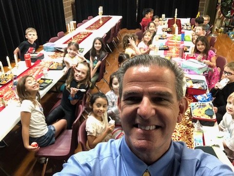  Students dining with Mr. Hungate